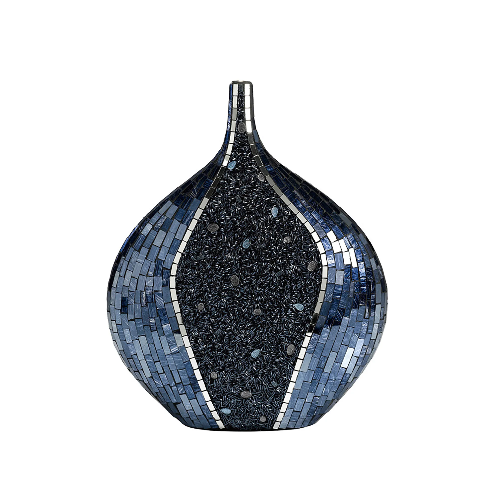 Sapphire Mosaic Art Glassware Diyas Home Vases